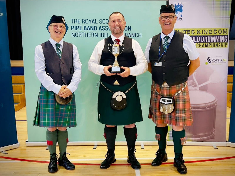 Stephen Creighton, winner of the UK Drumming Championship 2025 Stephen Creighton, winner of the UK Drumming Championship 2025