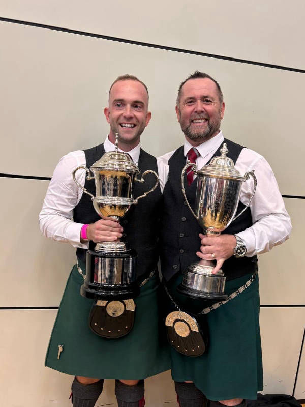 Senior Piping and Drumming winners at the All Ireland Championship 2025 - James and Stephen